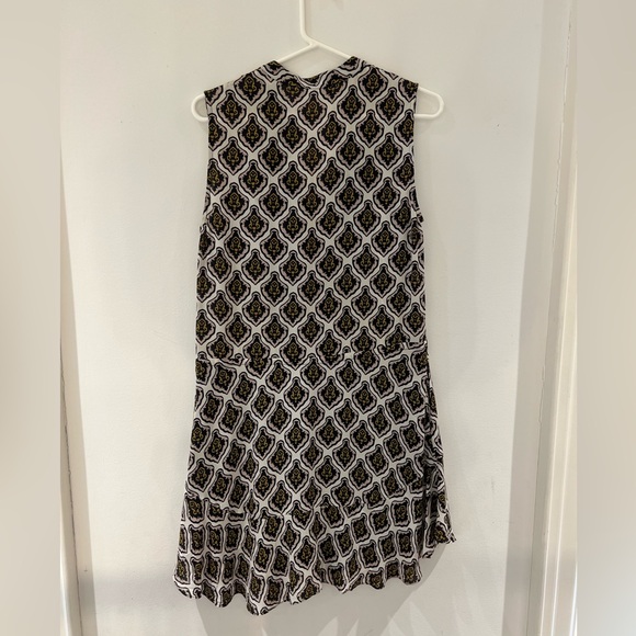 A.L.C GREY/YELLOW SILK PRINTED DRESS - Picture 2 of 4